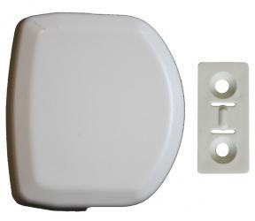 Balcony door handle semicircular