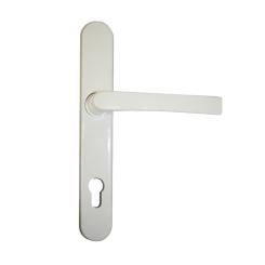 Haustürgriff innen, Aluminium pulverbeschichtet, weiß RAL 9016, mit Fixiernocken 246 mm ( 1 ST ) weiß, RAL 9016 | mit Fixiernocken