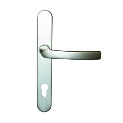 Haustürgriff innen, Aluminium galvanisch beschichtet, silber F1, mit Fixiernocken 246 mm ( 1 ST ) silber F1 | mit Fixiernocken