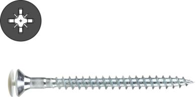 Spanplattenschraube mit Lochkopfbohrung, verschiedene Abmessungen 