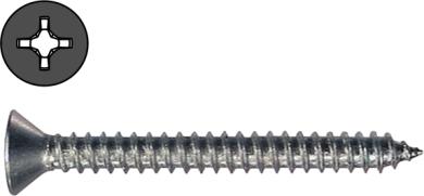 Blechschraube DIN 7982/ISO 7050, Senkkopf, verschiedene Abmessungen 