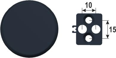 Balkontürgriff rund für den Außenbereich, anthrazitgrau RAL 7016 51x10 ( 3000 ST ) anthrazitgrau, RAL 7016