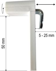 2x Klemmlager für Rollos mit Führungsschiene, 5 - 25 mm Rahmenstärke ( 1 ST ) 