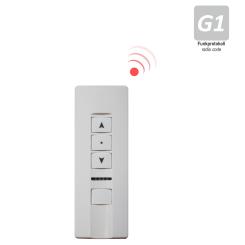 5-Kanal Design Handfunksender mit LED-Anzeige, inkl. Batterie, 433,92 MHz, weiß/Edelstahl Select, Funkprotokoll G1 ( 1 ST ) 