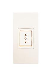 Aufputz Rollladenschalter für Rollläden und Jalousien mit Auf / Ab-Taste, 230 V/AC, weiß, RAL 9003 8,5x4,2x4 cm ( 1 ST ) 