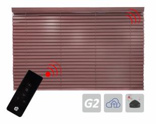 Elektrische Jalousie mit Rohrmotor und integriertem Funk, verschiedene Farben und Abmessungen 