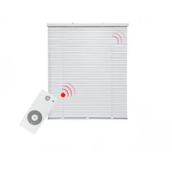 Elektrische Aluminium-Jalousie weiß, mit Akkumotor, 25 mm Lamellen, verschiedene Abmessungen 