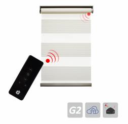 Elektrisches Duo-Rollo, inkl. AKKU-Rohrmotor, creme, verschiedene Abmessungen 