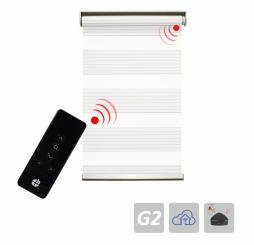 Elektrisches Duo-Rollo, inkl. AKKU-Rohrmotor, weiß, verschiedene Abmessungen 