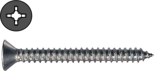 Blechschraube DIN 7982/ISO 7050, Senkkopf, verschiedene Abmessungen 