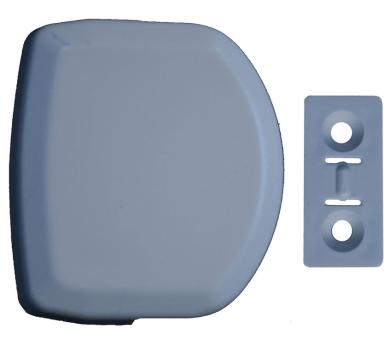 Türgriffschale halbrund, silbergrau RAL 7001 61.3 x 53.9 x 10/5 mm ( 10 ST ) silbergrau RAL 7001