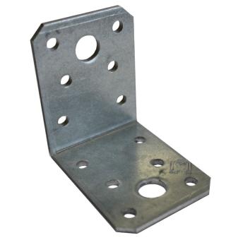 angle connector, galvanised, deburred, without reinforcing ridge 60x60x45x2,5 ( 50 ST ) 60 x 60 x 45 x 3 mm | ohne Sicke