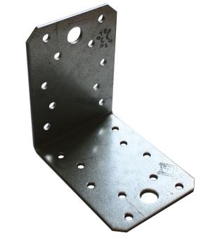 angle connector, galvanised, deburred, without reinforcing ridge 90x90x65x2.5 ( 50 ST ) 90 x 90 x 65 x 2.5 mm | ohne Sicke