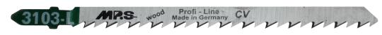 Stichsägeblatt, CV-Stahl, AL=110 mm, 6 ZpZ, Stärke:1,45 mm, Holz / Kunststoff 6-100 mm GL=132 mm ( 5 ST ) 